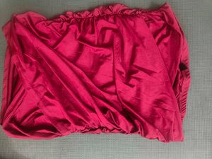 Shein Ruched Tulip Maroon Skirt