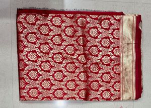Red &amp; Gold Banarasi Silk Saree