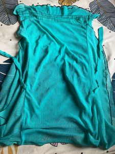 Teal Butterfly Print Top