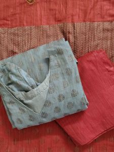 3 Piece Cotton Silk Suit Set