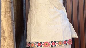 Ivory schiffli Co-ord Set