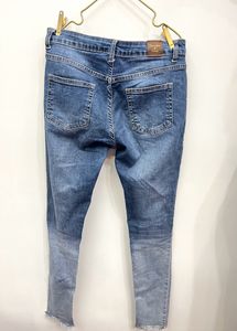 Straight Fit Mildly Distressed Jeans