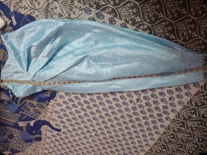 Elegant Blue Kurta With Patiyala