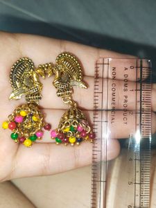 PEACOCK TRADITIONAL EARRINGS 🦚✨