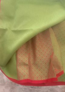 Parrot Green Saree