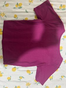 Elegant Purple Embellished Top