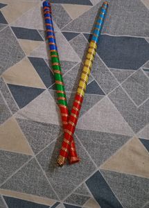 2 Pairs Of Dandiya Sticks