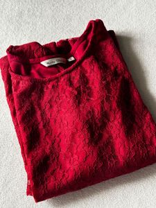 Red Lace Top - S
