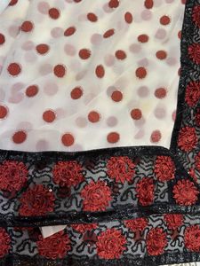 Elegant Polka Dot Saree
