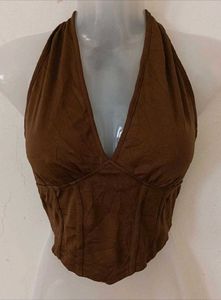 HALTER NECK CORSET TOP