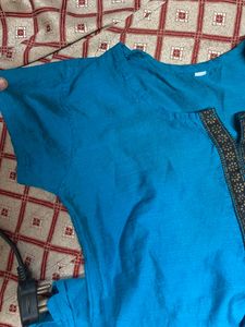 Cute Blue Cotton Kurti
