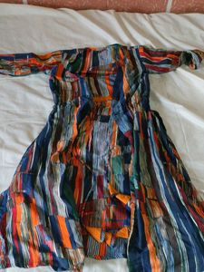 Striped Colorful Dress(shrug)
