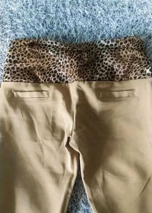Stylish Tan Animal Print Pants