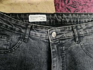 Dark Wash Black Wide Leg Jeans