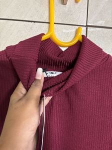 Shein Maroon Bodycon Dress