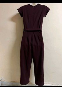 stalk branded Elegant Maroon Jumpsuit