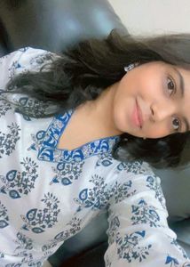 Stylish White &amp; Blue Floral Top