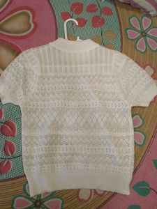 White Top With Cut Out Pattern