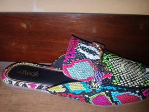 Catwalk Snake Print Mules