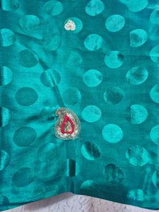 sequence green saree