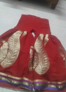 Red Gharara Suit with Dupatta