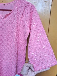 Beautiful Chikan n Sequins Kurta