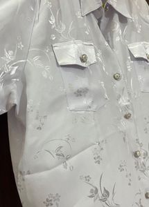 Pretty White Shirt / kurta Style Top For Men Women