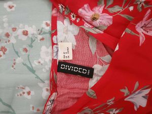 Red Floral Wrap Dress