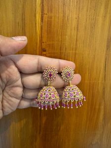Ruby Jhumka Earrings