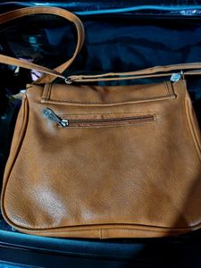 Vintage Brown Leather Shoulder Bag