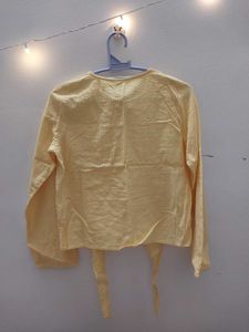 Yellow Tie Front Top