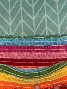 Rainbow Striped Smocked Top