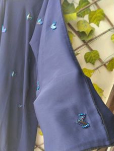 Elegant Navy Blue Abaya