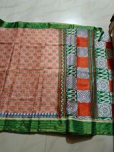 Vintage Style Block Print Saree