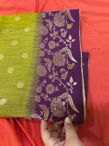 🆕 Vibrant Rich silk cotton saree with Tassel