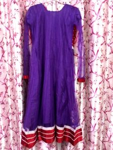 Red Velvet and purple Party&#39; Wear Suit