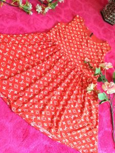 Red Patterned Dress