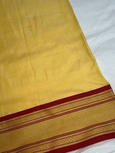 Kesari Coloured Banarasi Silk Saree