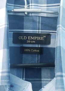 Blue Formal Men&#39;s Shirt With Front Pocket
