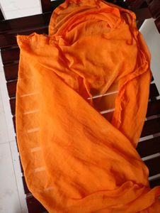 Orange Embroidered Salwar Kameez Pant Suit