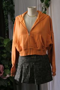 H&amp;M Light Washed Orange Cropped Hoodie