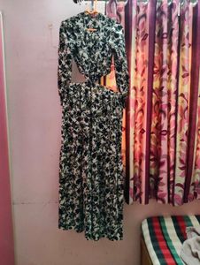 Floral Print Cutout Maxi Dress