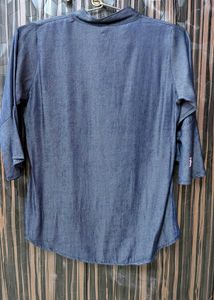 Blue Embroidered Top