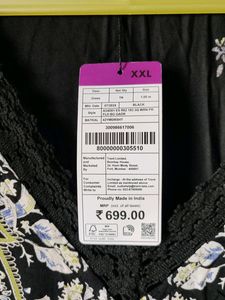 A Line Black Dress With Long Sleeves