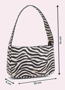 Iykyk Edge Black And White Striped Handbag
