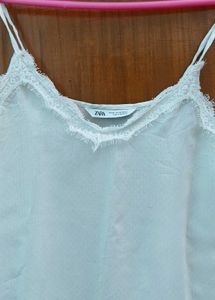 ZARA White Lace Cami Top
