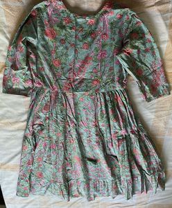 Floral Print Tiered Mini Dress/kurthi