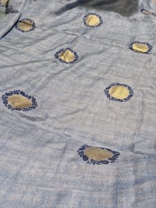 Sky Blue And Red Fabric