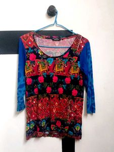 Desigual Colorful Print Top