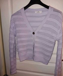 Cute Lilac Knit Cardigan